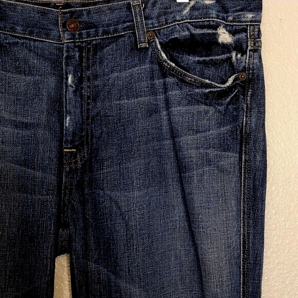 7 For All Mankind A Pkt Boot Cut Distressed Jeans - Picture 3 of 8